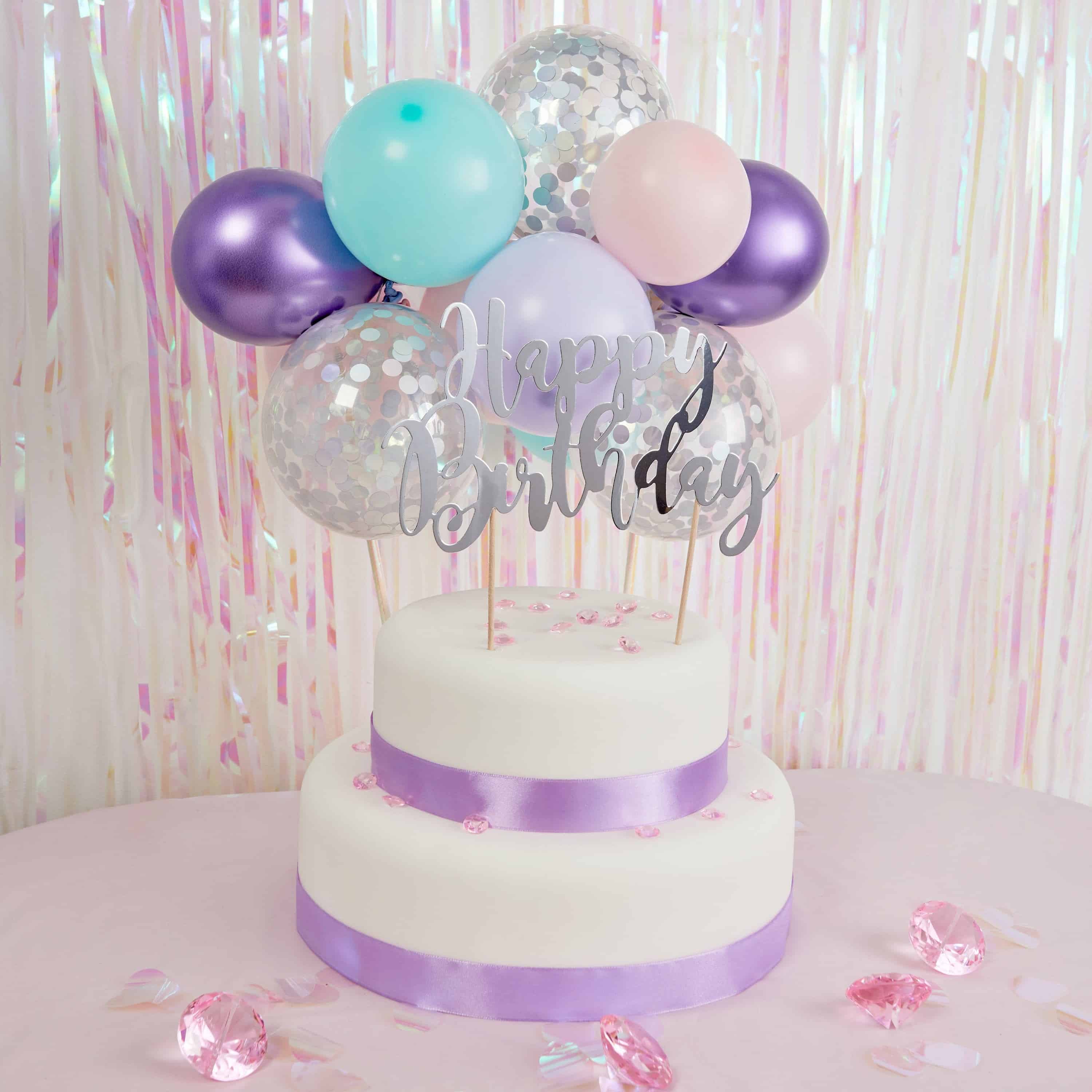 Pastel Balloon Cake Topper