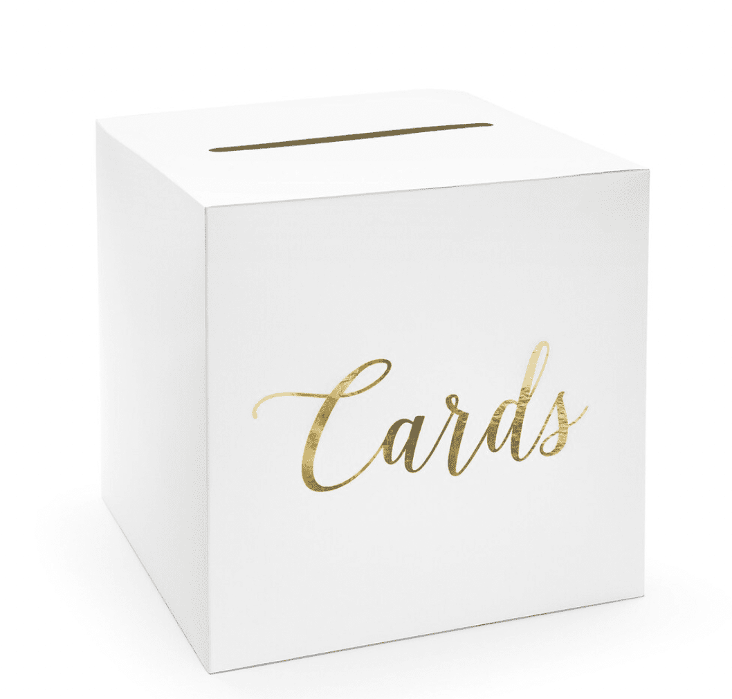 Gold Wedding Cards Box