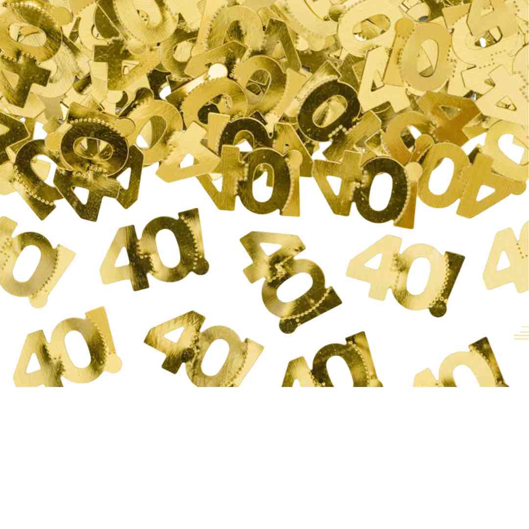 Metallic Gold 40th Birthday Confetti