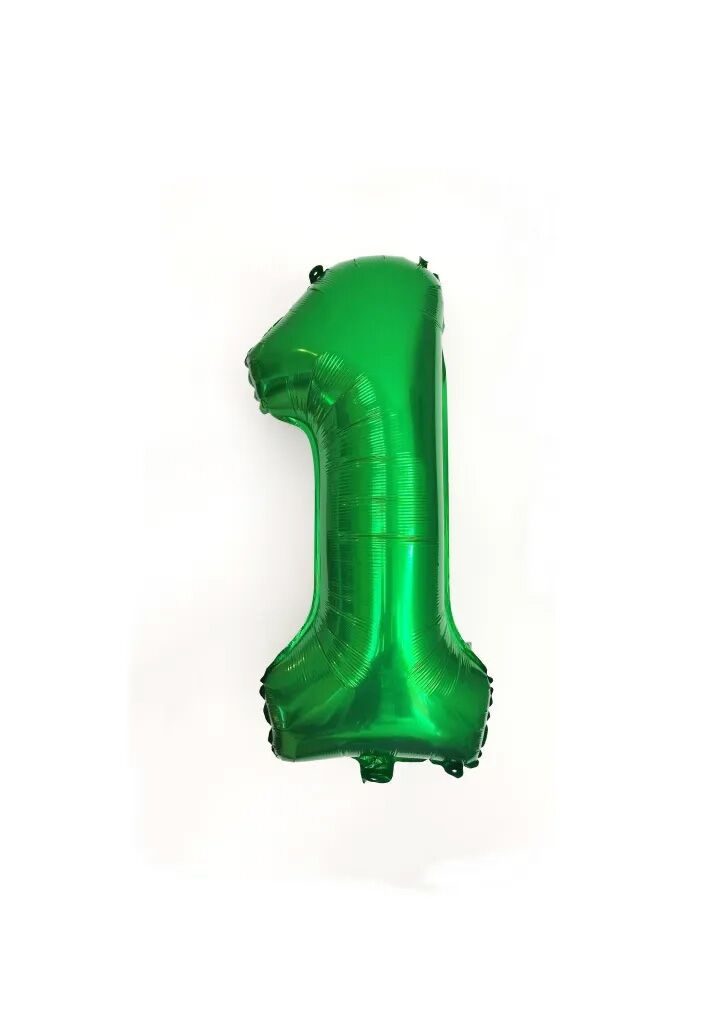 Green Foil Balloon Number 1