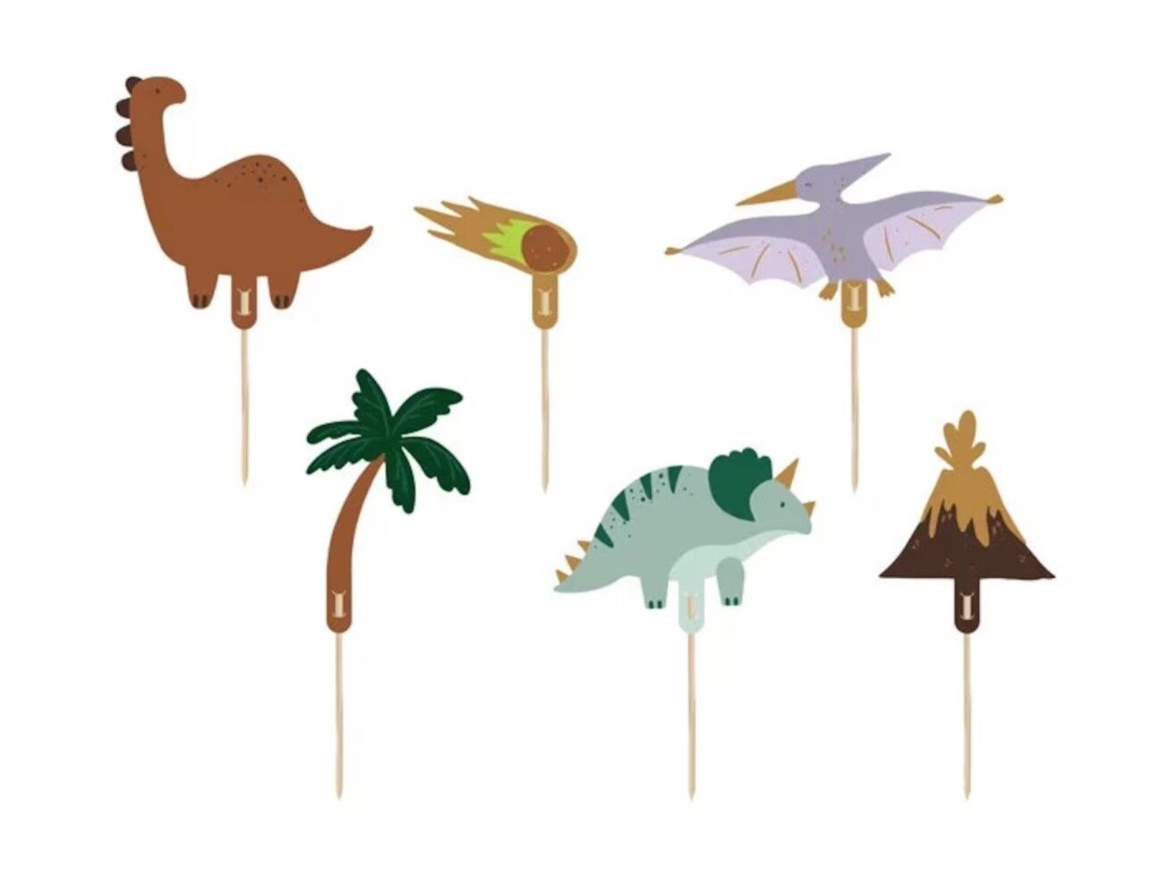 Dinosaur Themed Cupcake Toppers