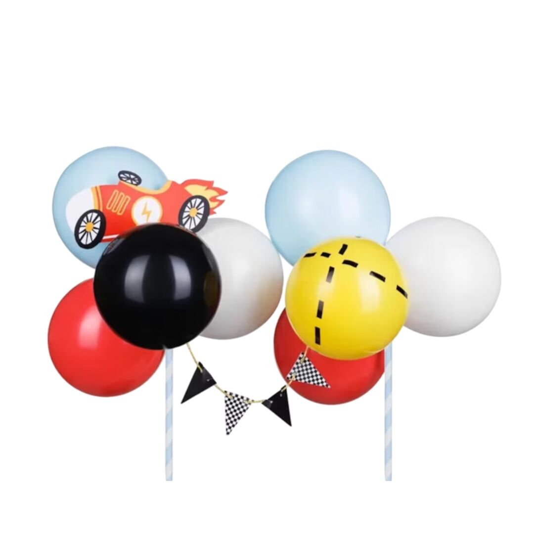 Racing Themed Balloon Cake Topper