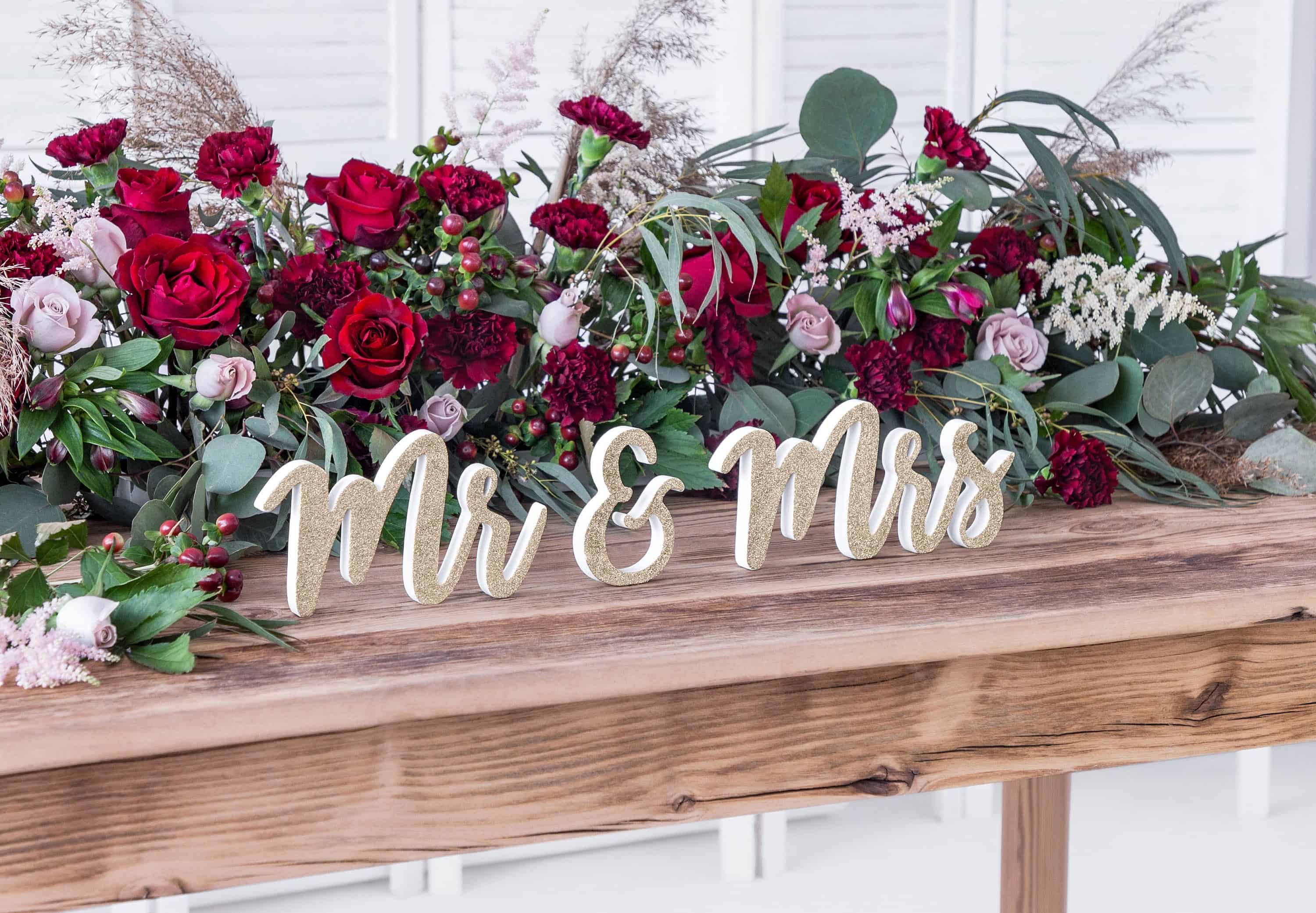 mr & mrs sign