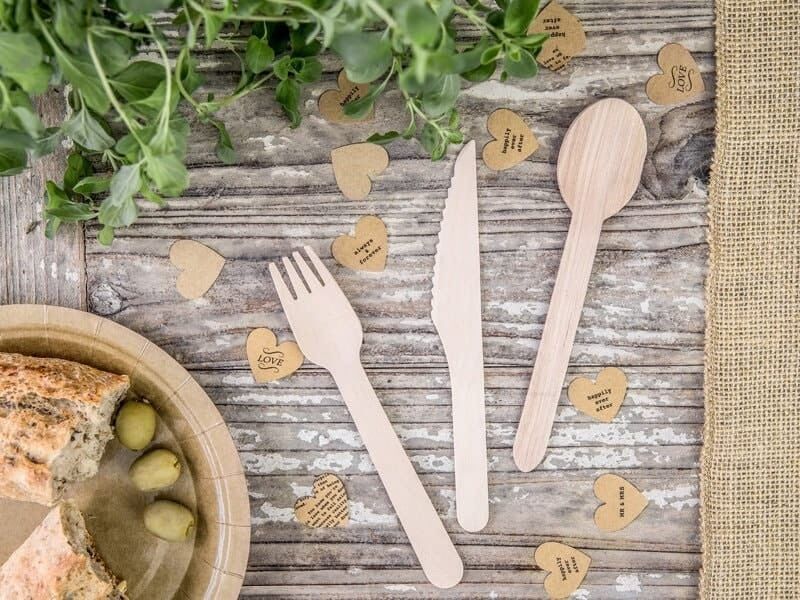 Wooden Cutlery Set of 18