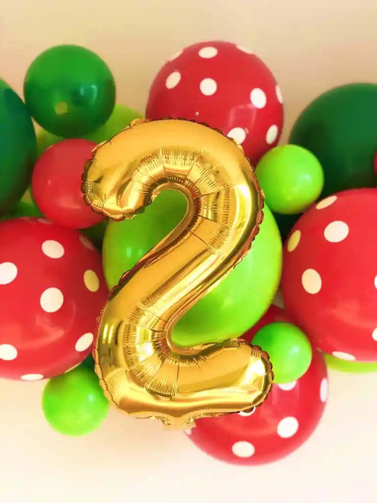 Balloon Garland Foil Balloon Number 2