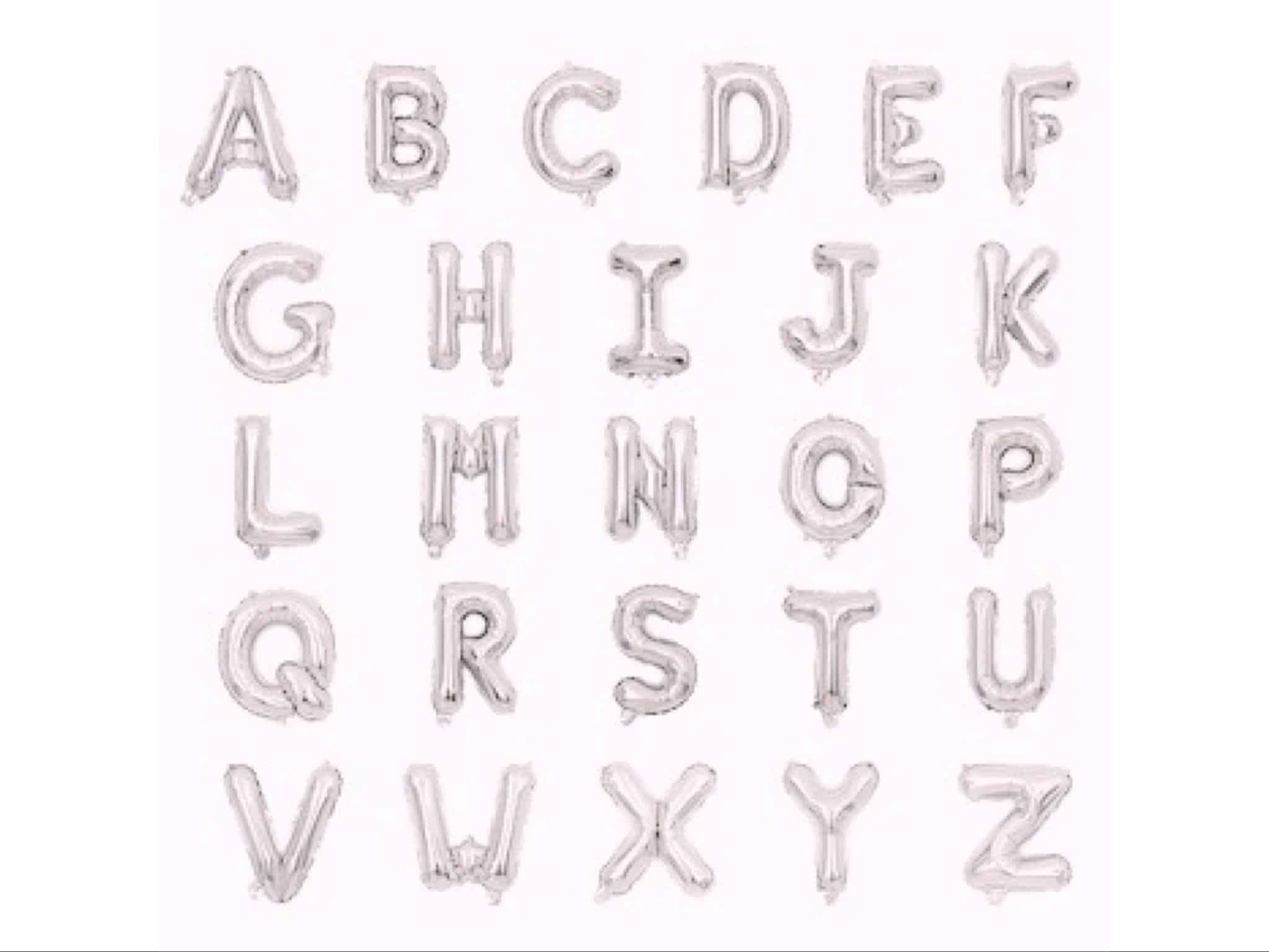 Silver Balloon Letters Silver Balloon Letters