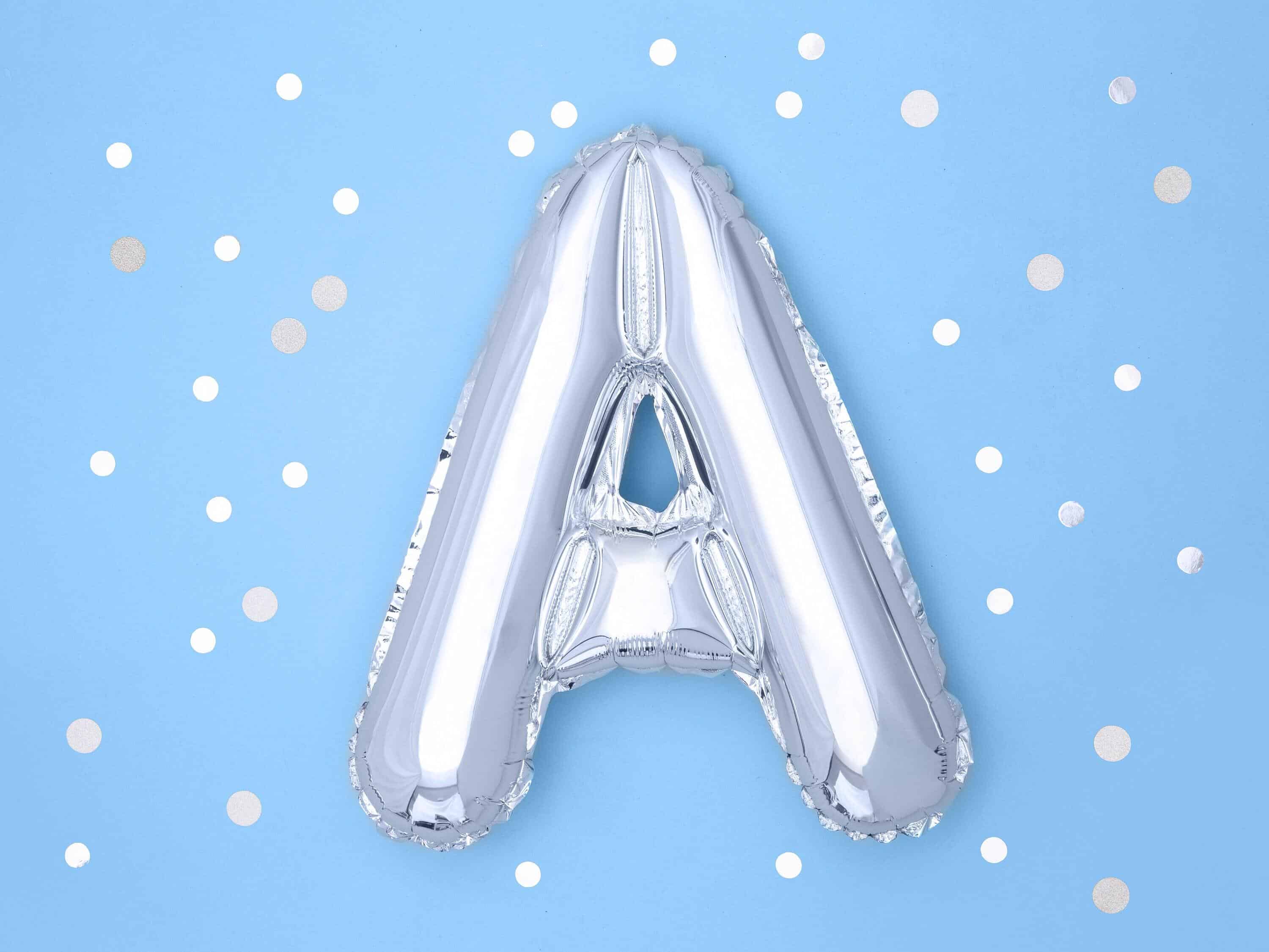 Silver Balloon Letters Balloon Letter A