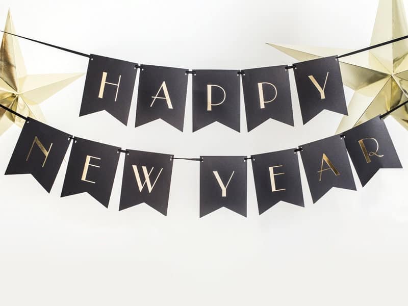Black and Gold ‘Happy New Year’ Bunting 2