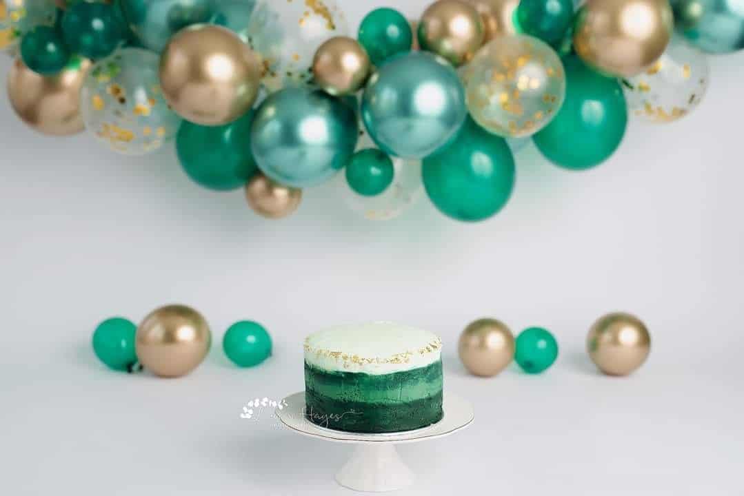 Green and Gold Balloon Garland