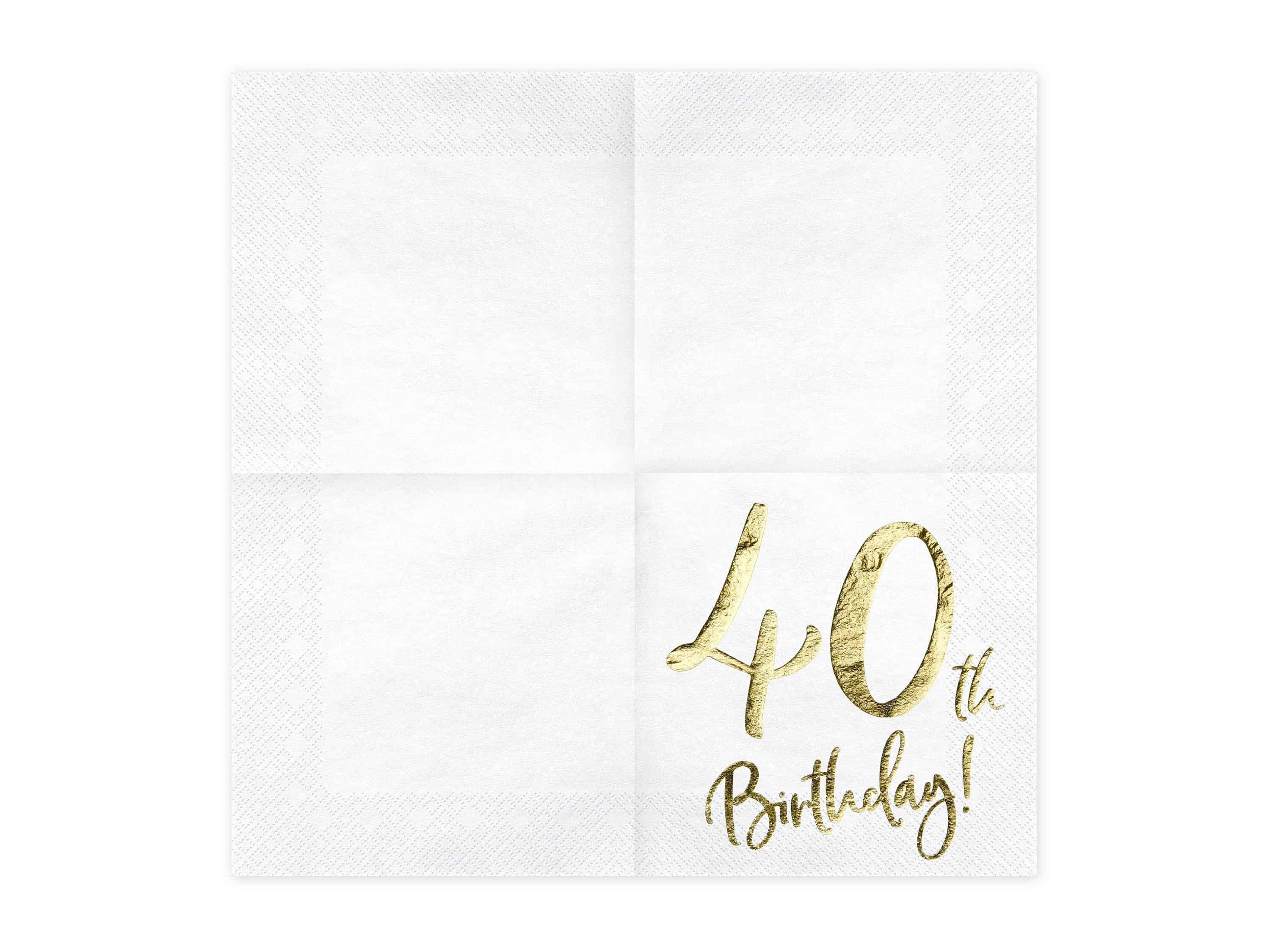 40th Birthday Napkins