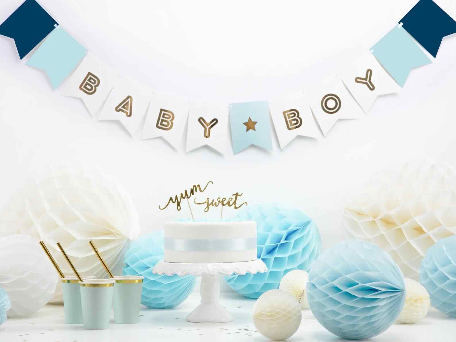 Blue Baby Boy Banner