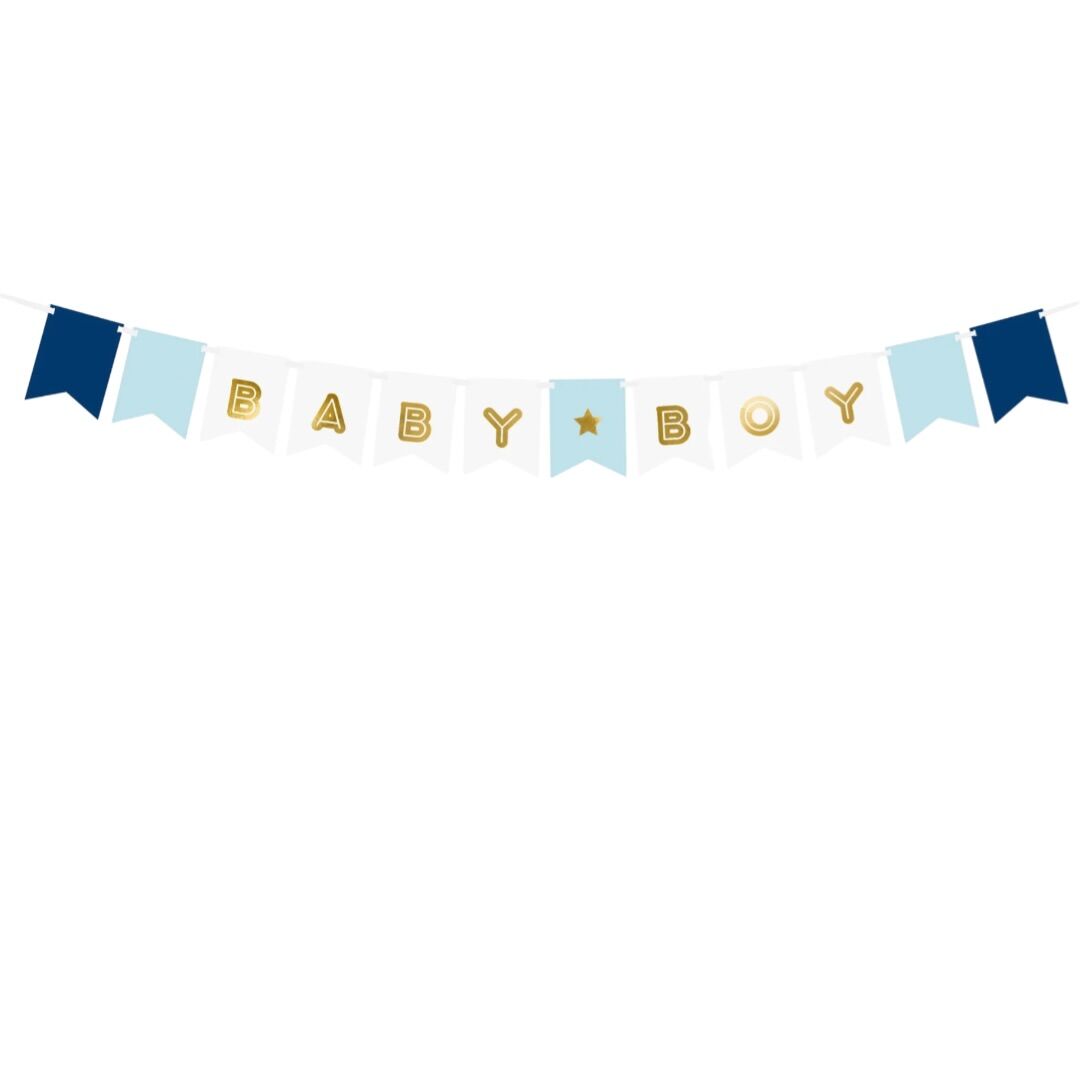 Blue Baby Boy Banner