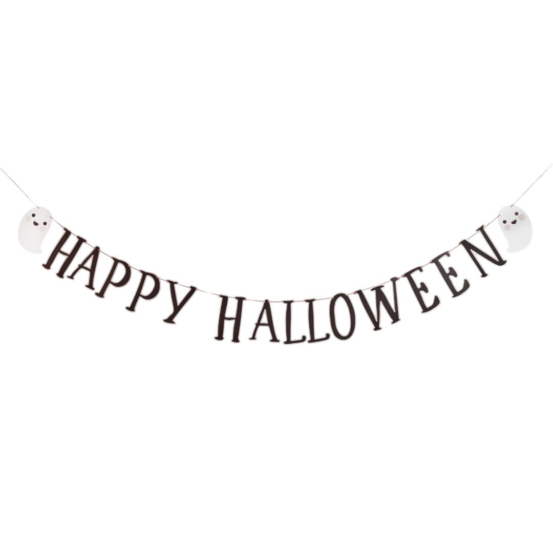 Cute Ghost Happy Halloween Banner