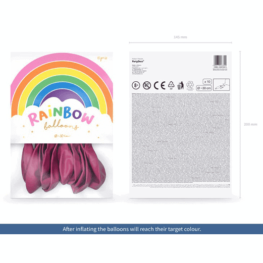 Fuchsia Latex Balloon Fuchsia Latex Balloon back