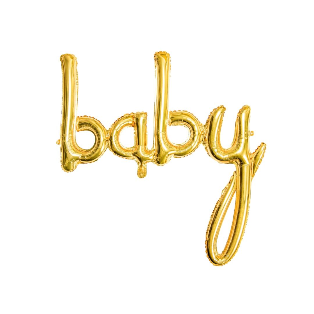Gold Baby Girl Balloon