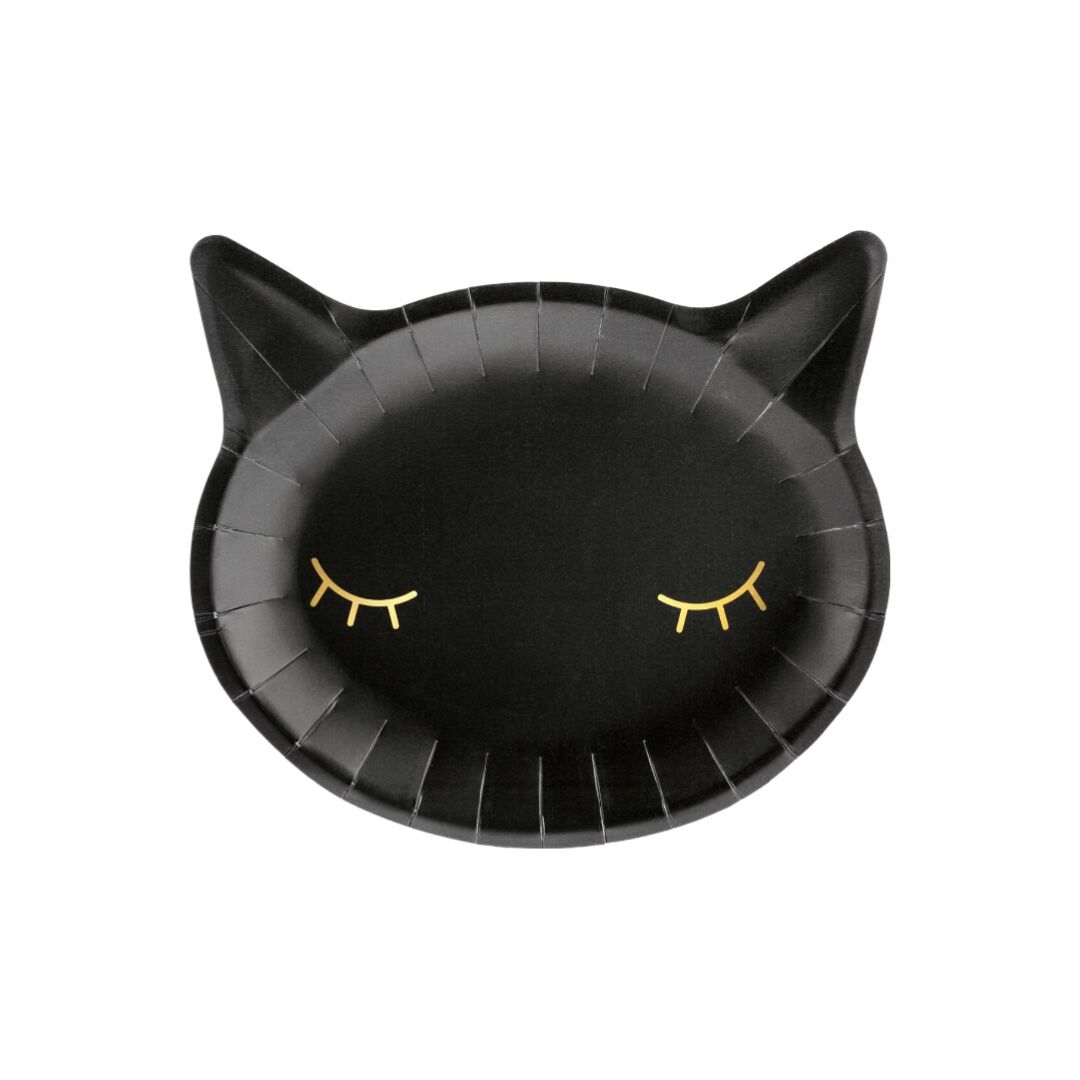 Black Cat Paper Plates