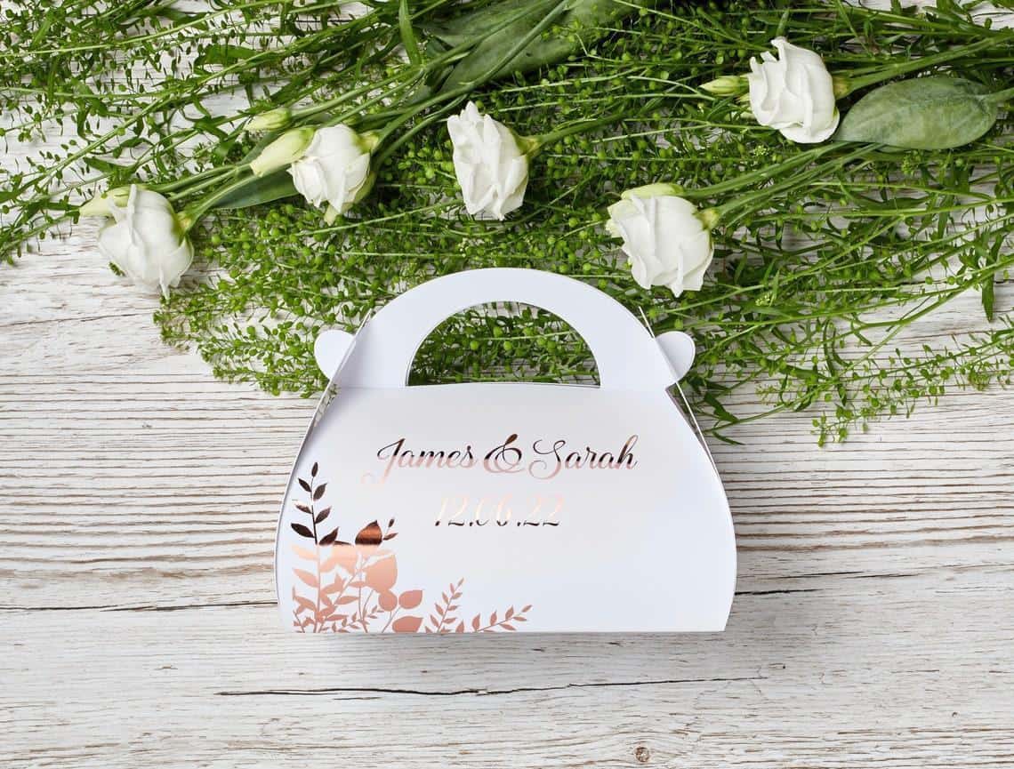 Personalised Wedding Boxes Personalised Rose Gold Boxes