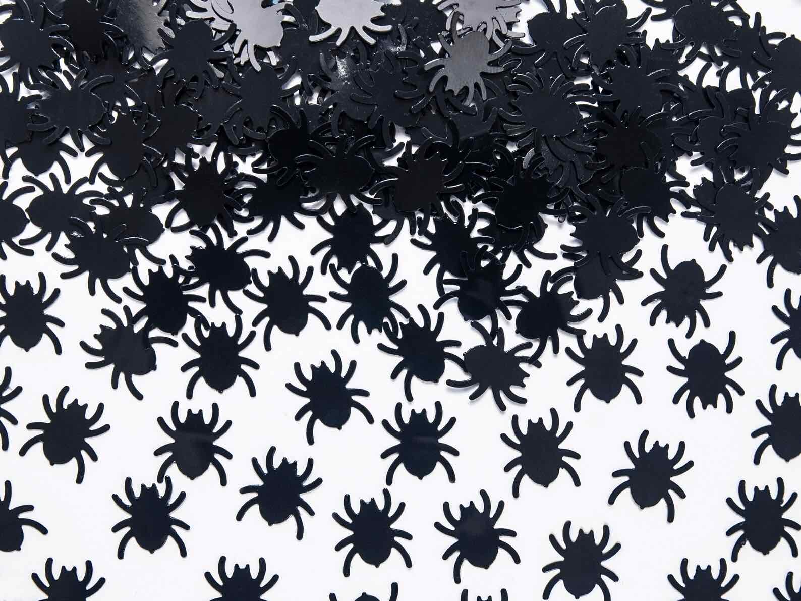 Black Spider Halloween Confetti