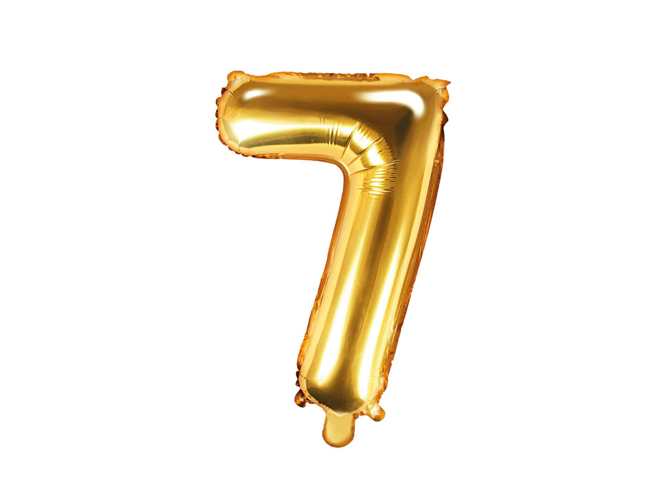 Gold Foil Number Balloon 1 Gold Foil Number Balloon 7