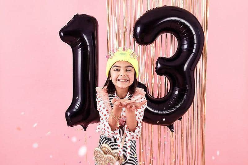 Black Foil Number Balloon Black Foil Number Balloon 13