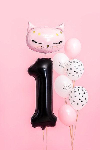 Black Foil Number Balloon Cat Balloon Black Foil Number Balloon 1
