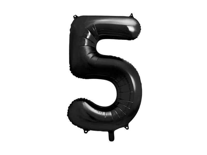 Black Foil Number Balloon Black Foil Number Balloon 5