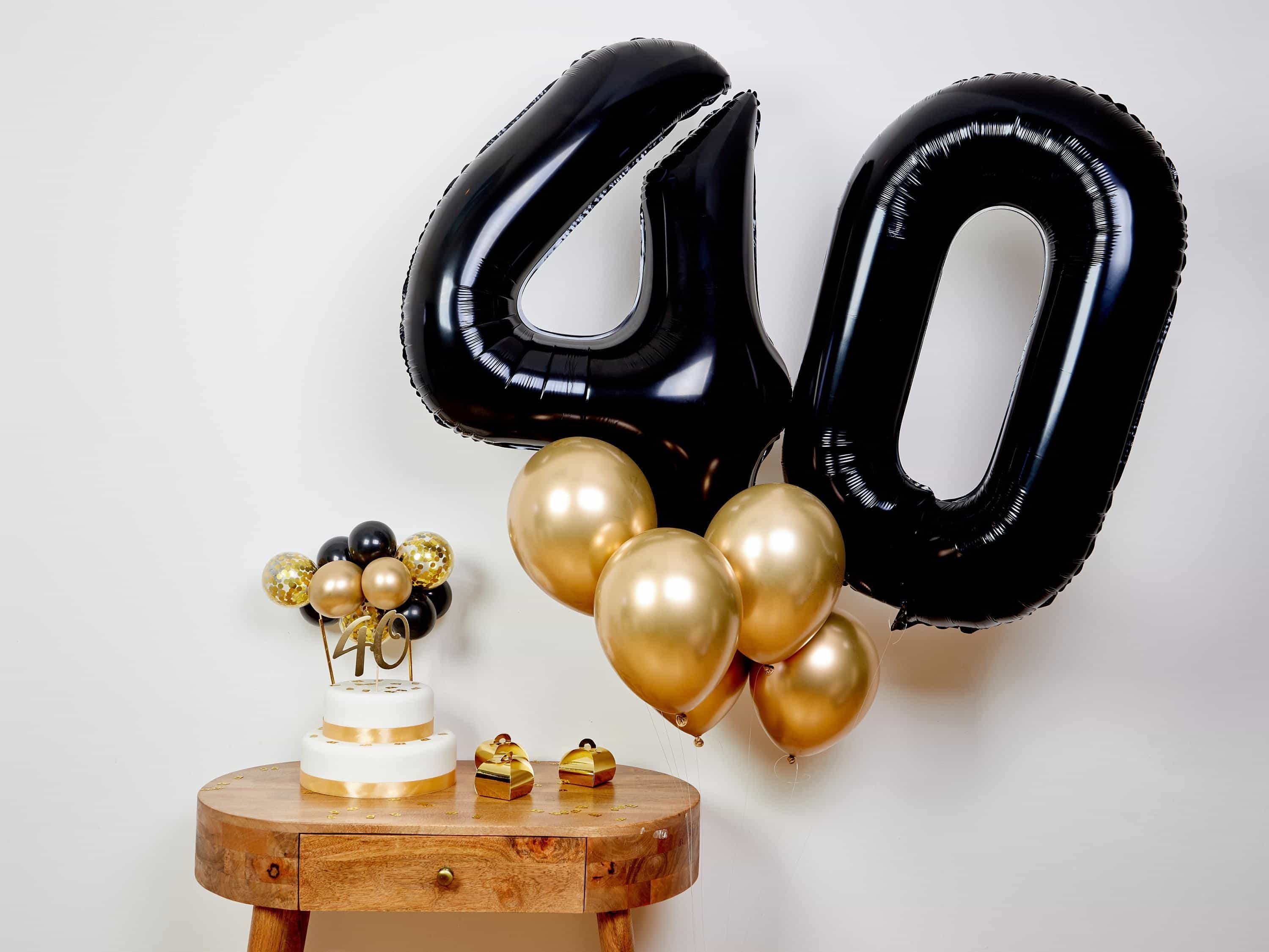 Black Foil Number Balloon Black Foil Number Balloon 40