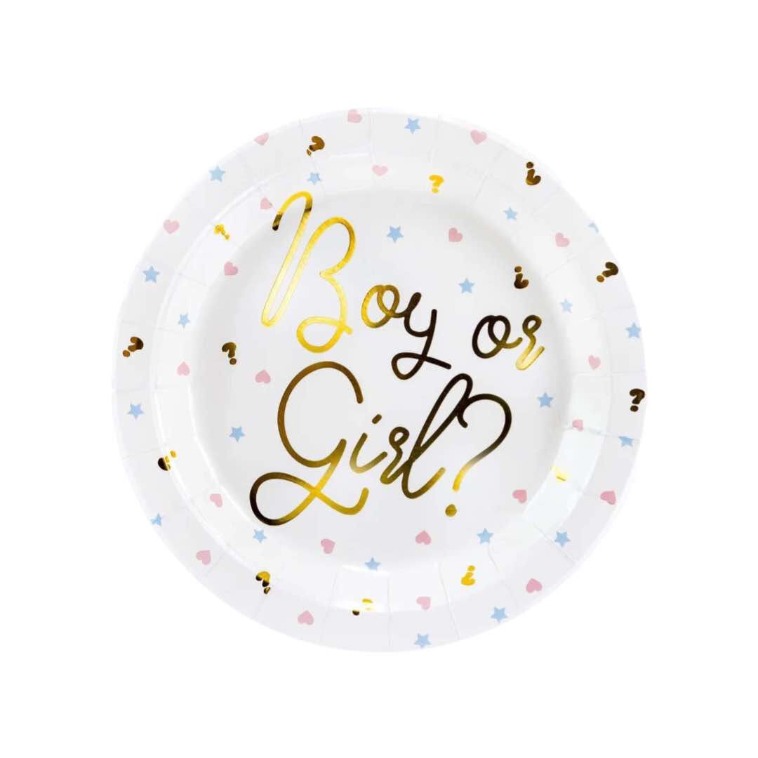 Gender Reveal 'Boy or Girl' Paper Plates