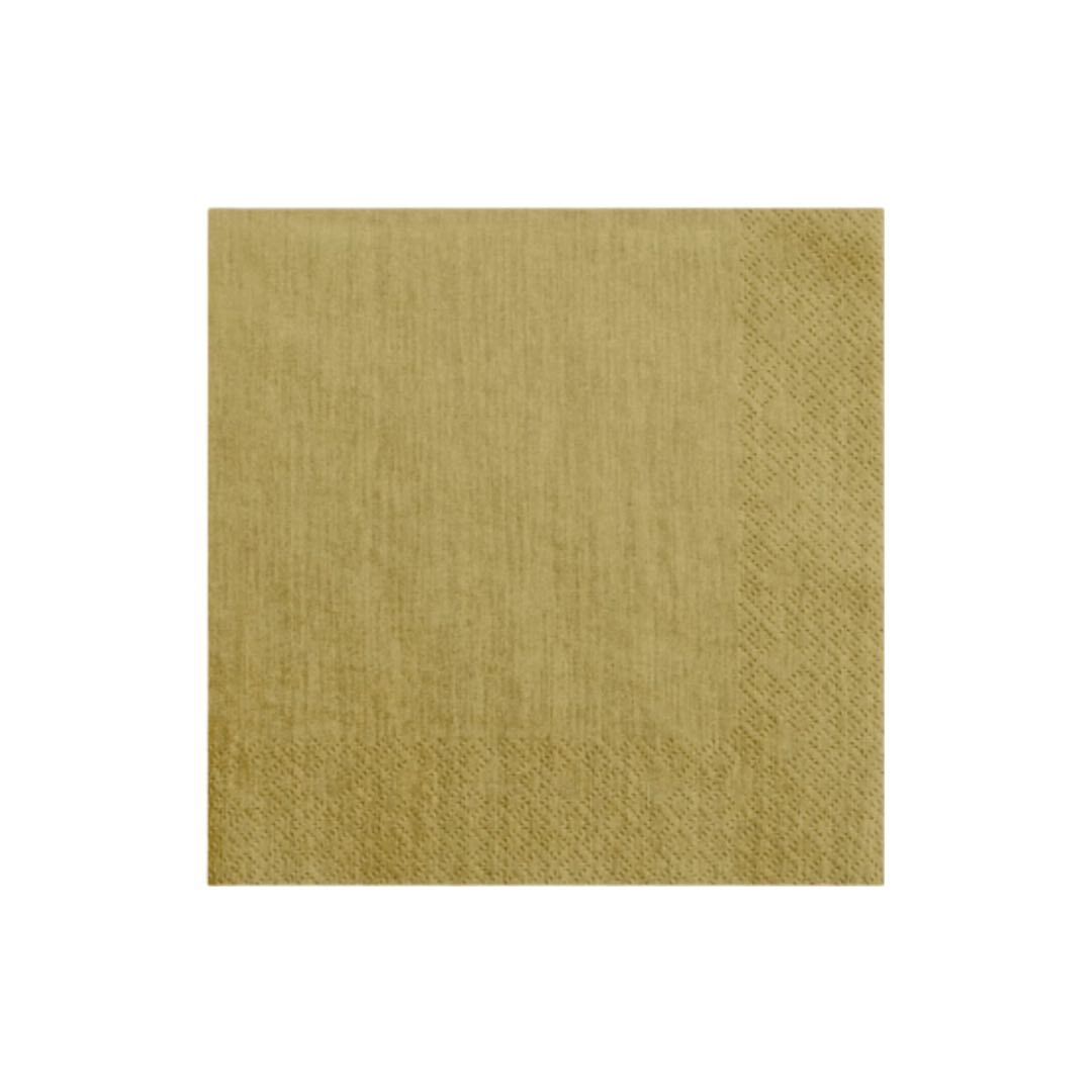 Gold Metallic Paper Napkins