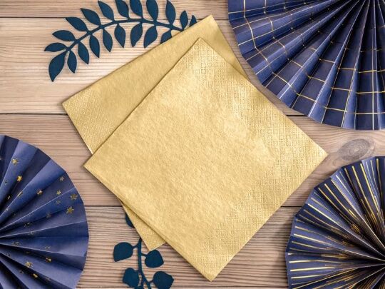 Gold Metallic Paper Napkins