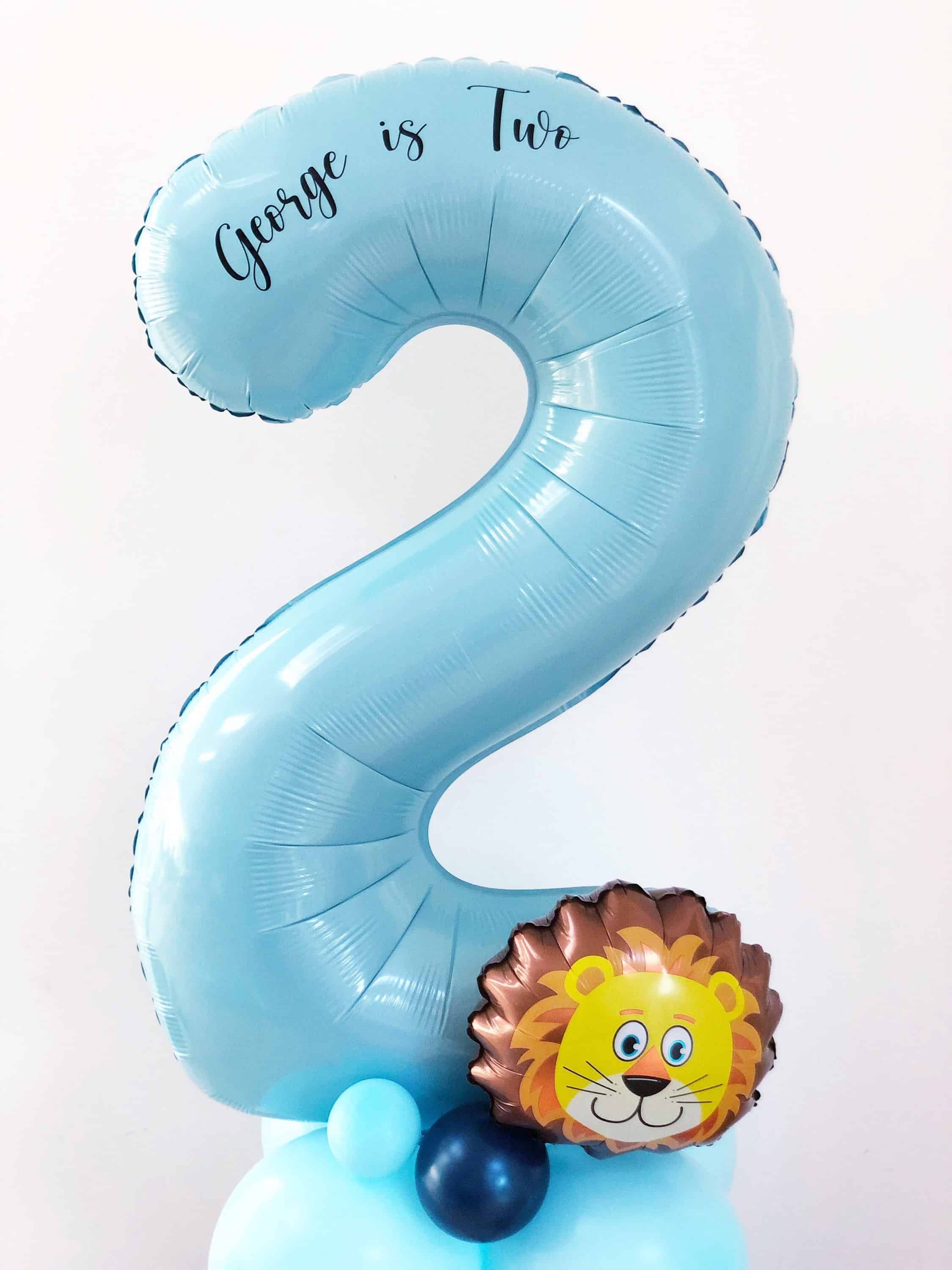 DIY Large 55" Safari Balloon Sculpture Blue Balloon Sculpture number two balloon