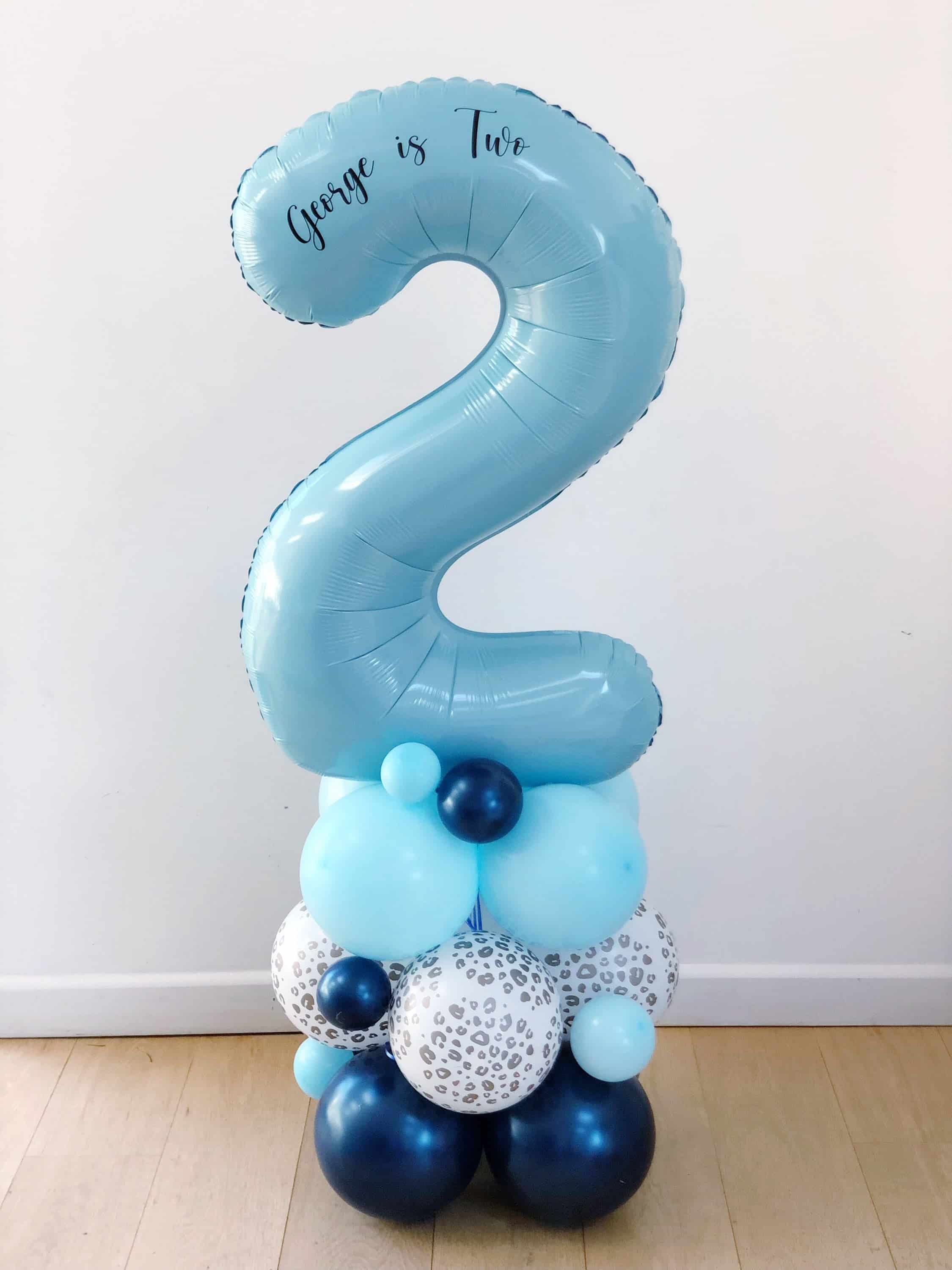 DIY Large 55" Safari Balloon Sculpture Blue Balloon Sculpture number two balloon