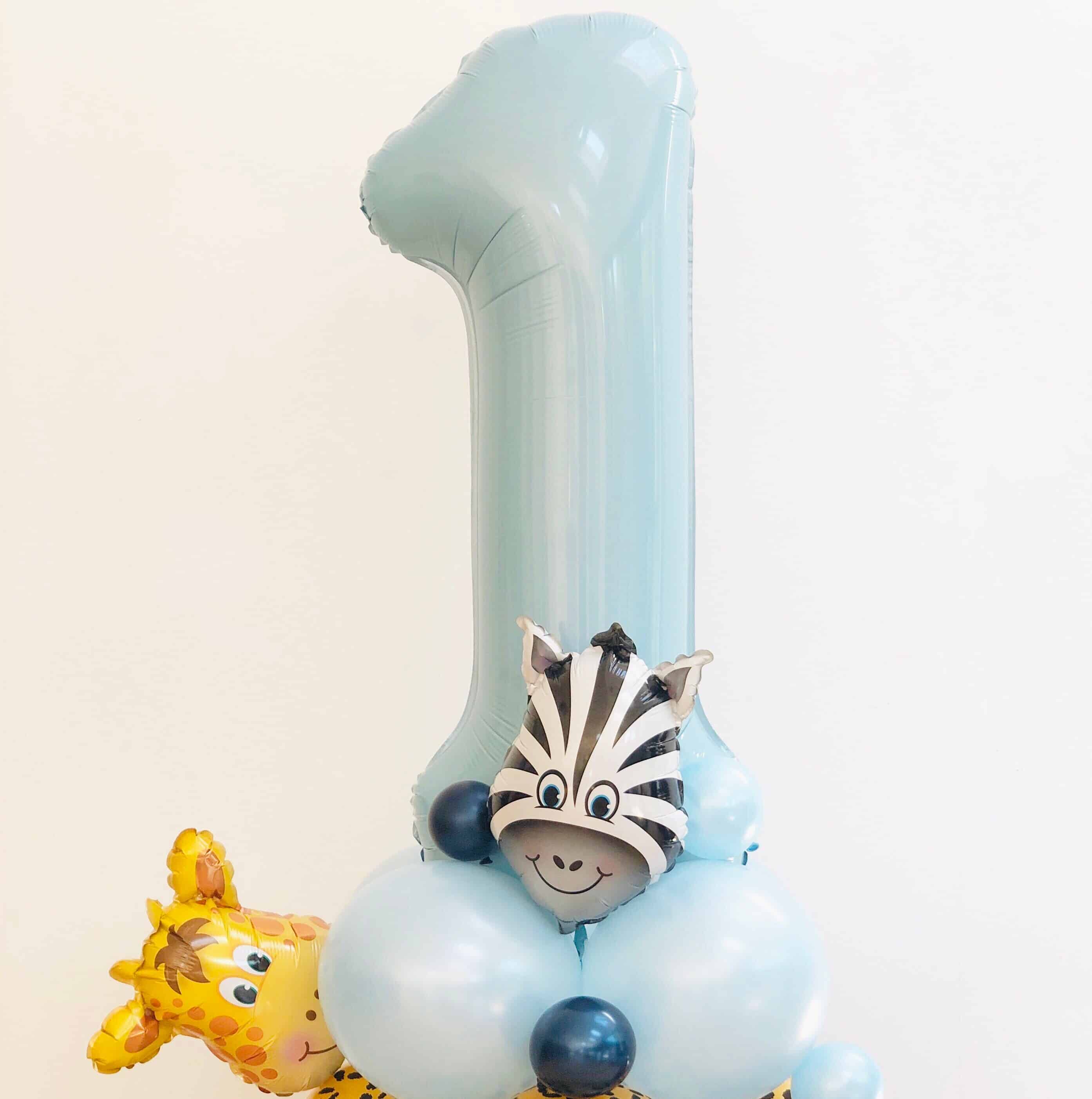 DIY Large 55" Safari Balloon Sculpture Balloon Sculptures number one balloon