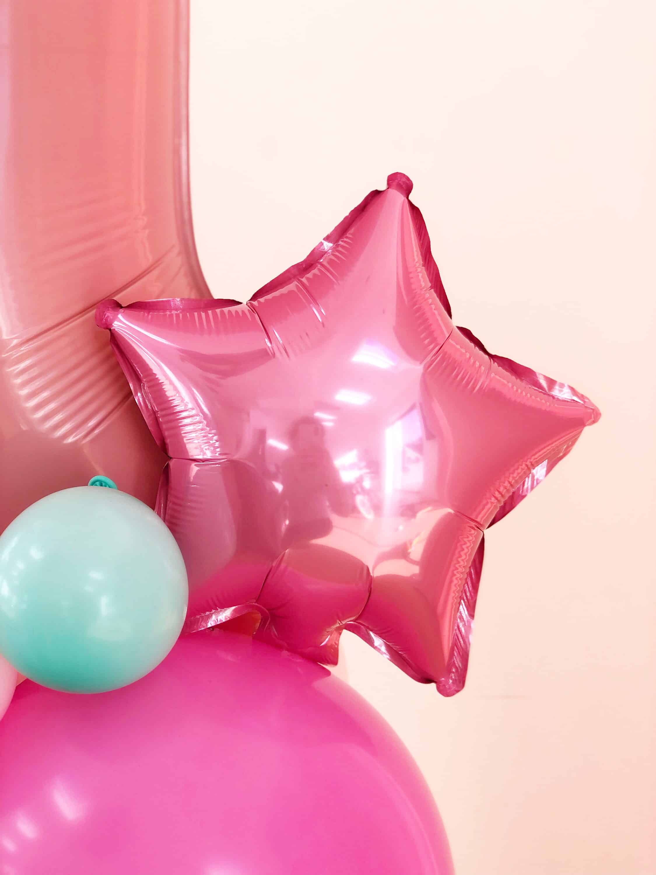DIY Pastel Birthday Balloon Sculpture Star Foil Balloon