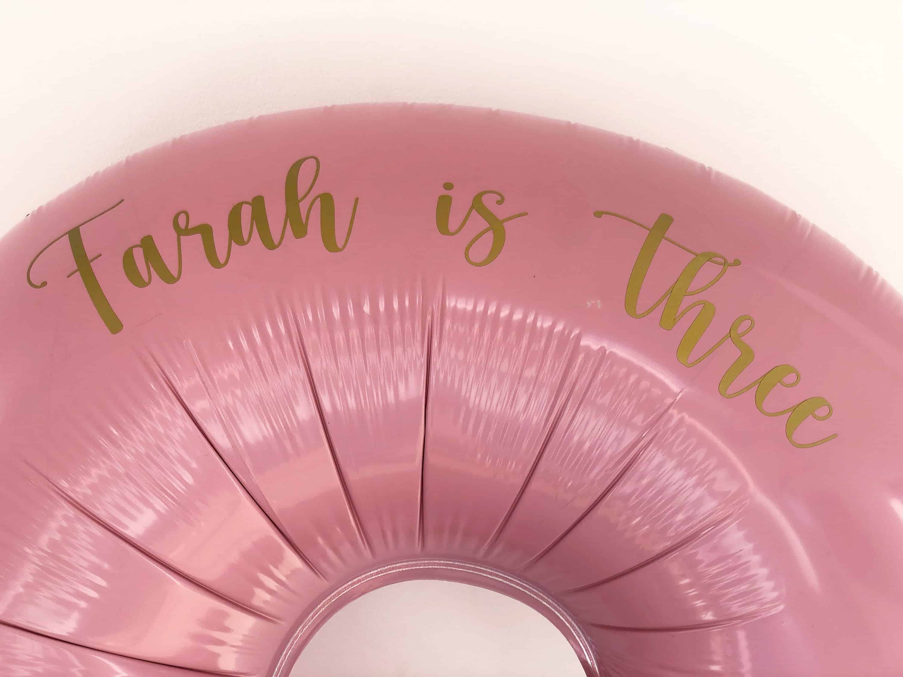 DIY Pastel Birthday Balloon Sculpture Gold Vinyl Stickers