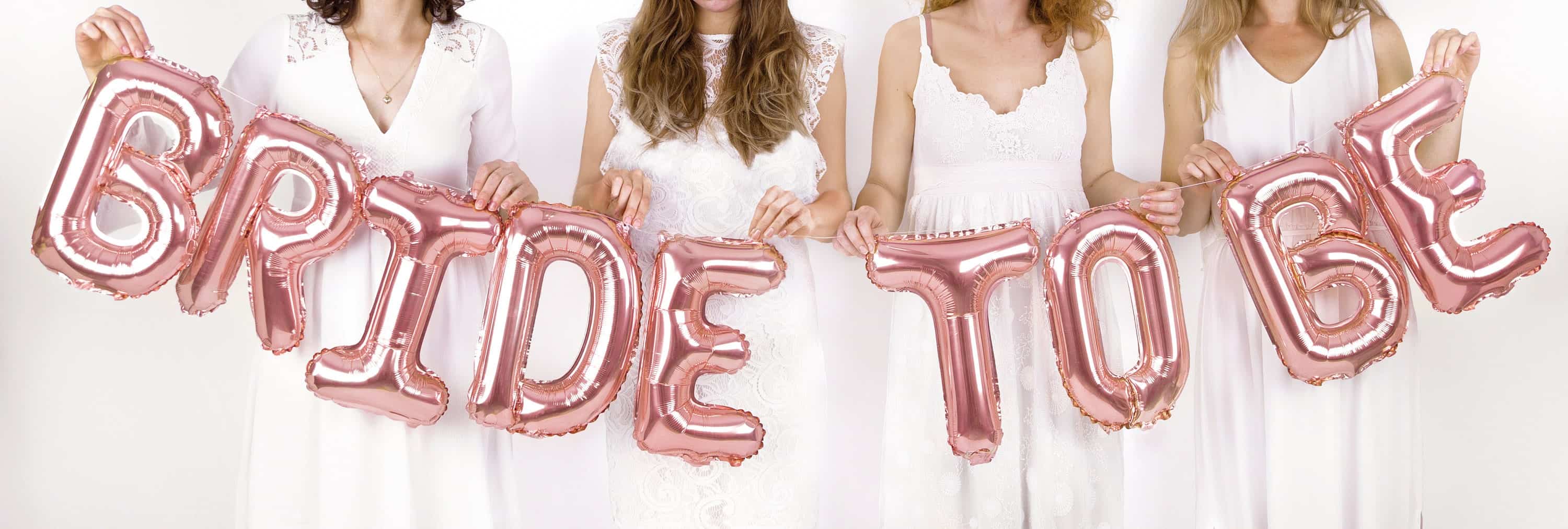 Bride to be balloon banner