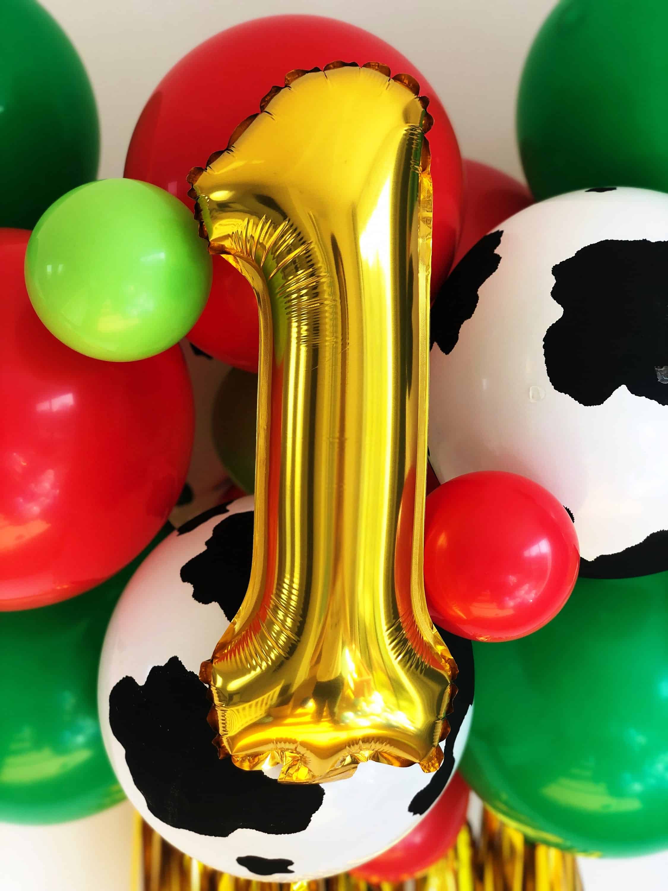 Farm Balloon Garland Number Gold Foil Balloon