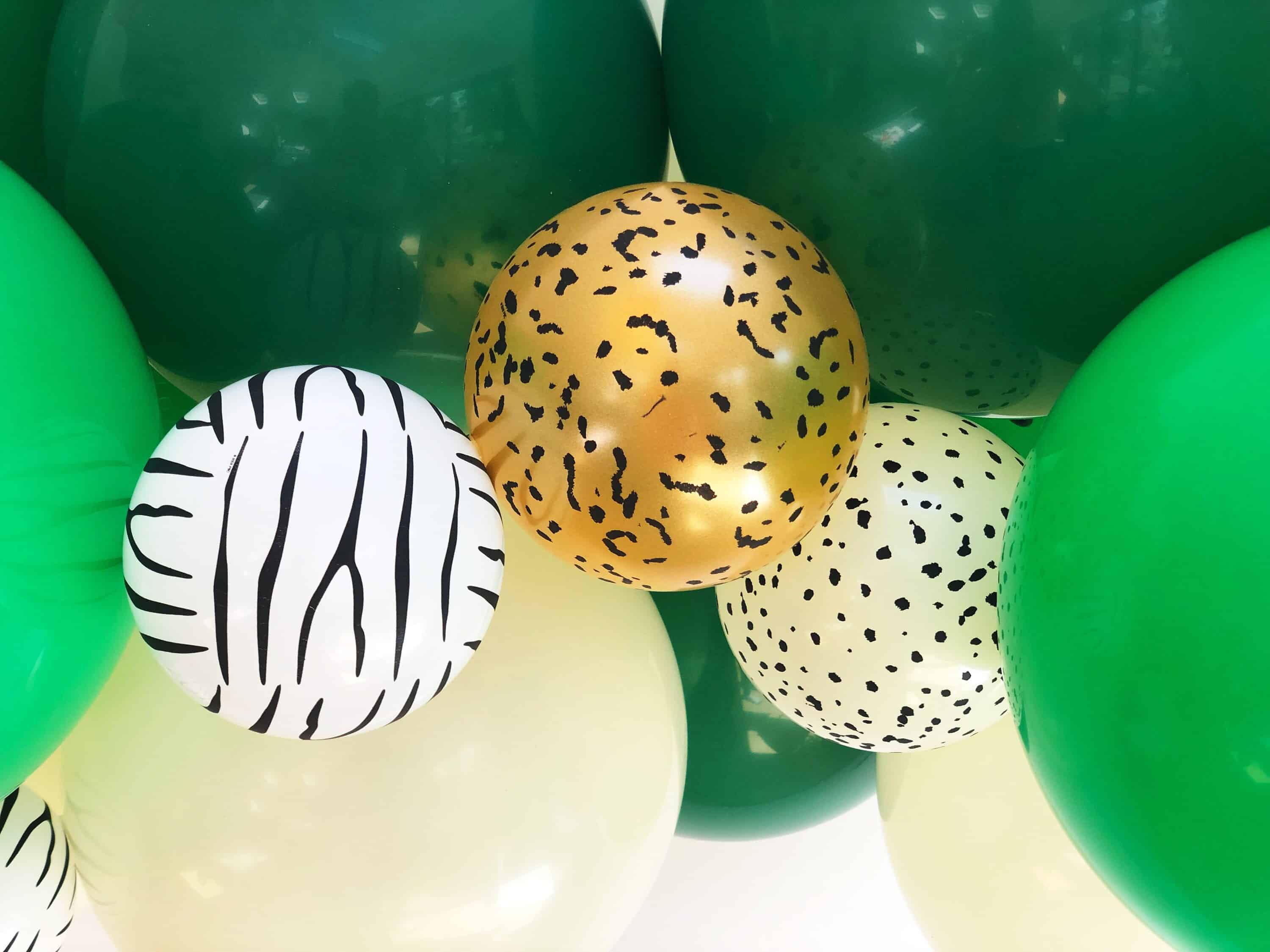 Jungle Balloon Garland.jpg Jungle Animal Print Foil Balloon