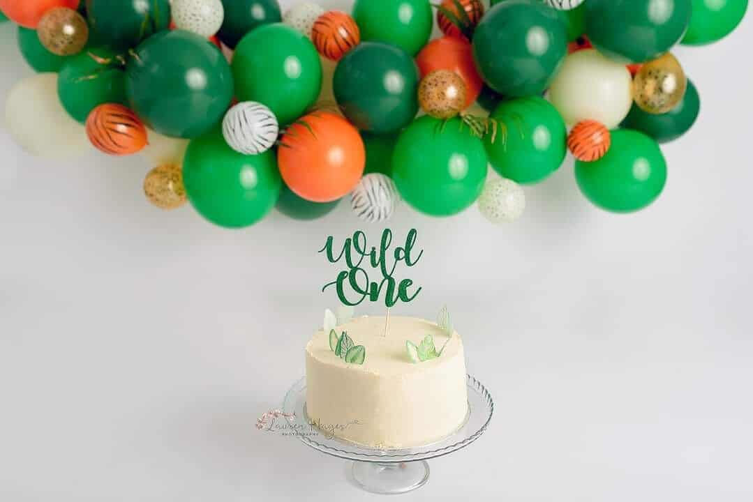 Jungle Balloon Garland.jpg wild one Cake Topper