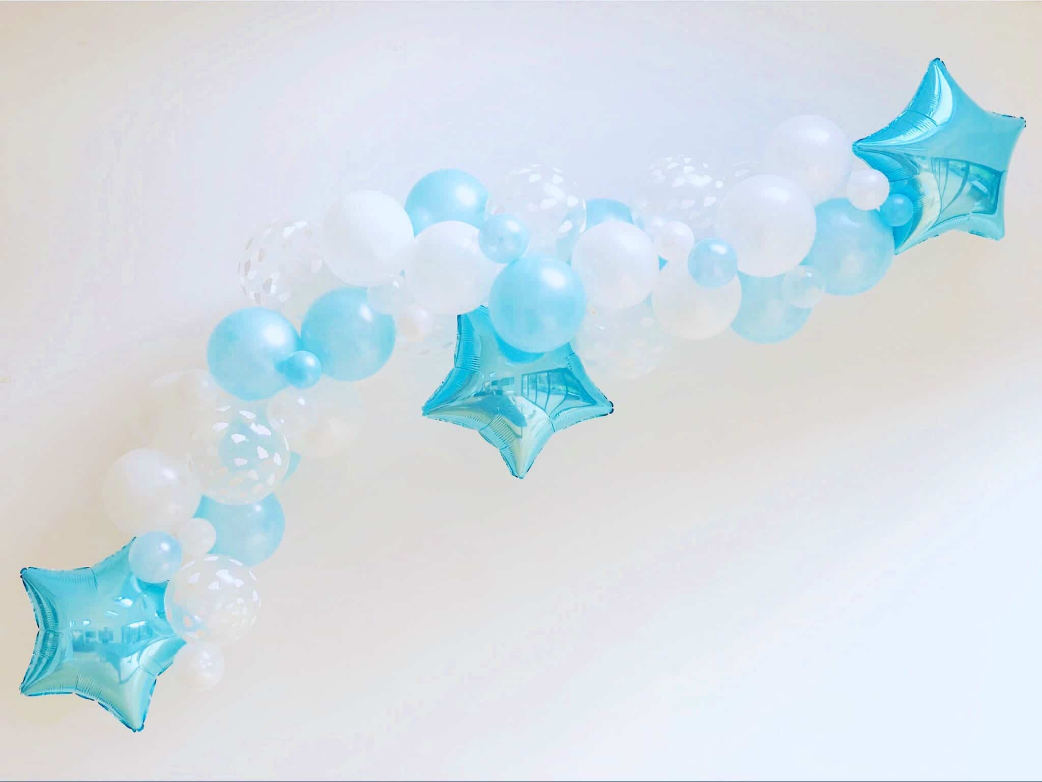 Boy Blue Foil Balloon and Garland