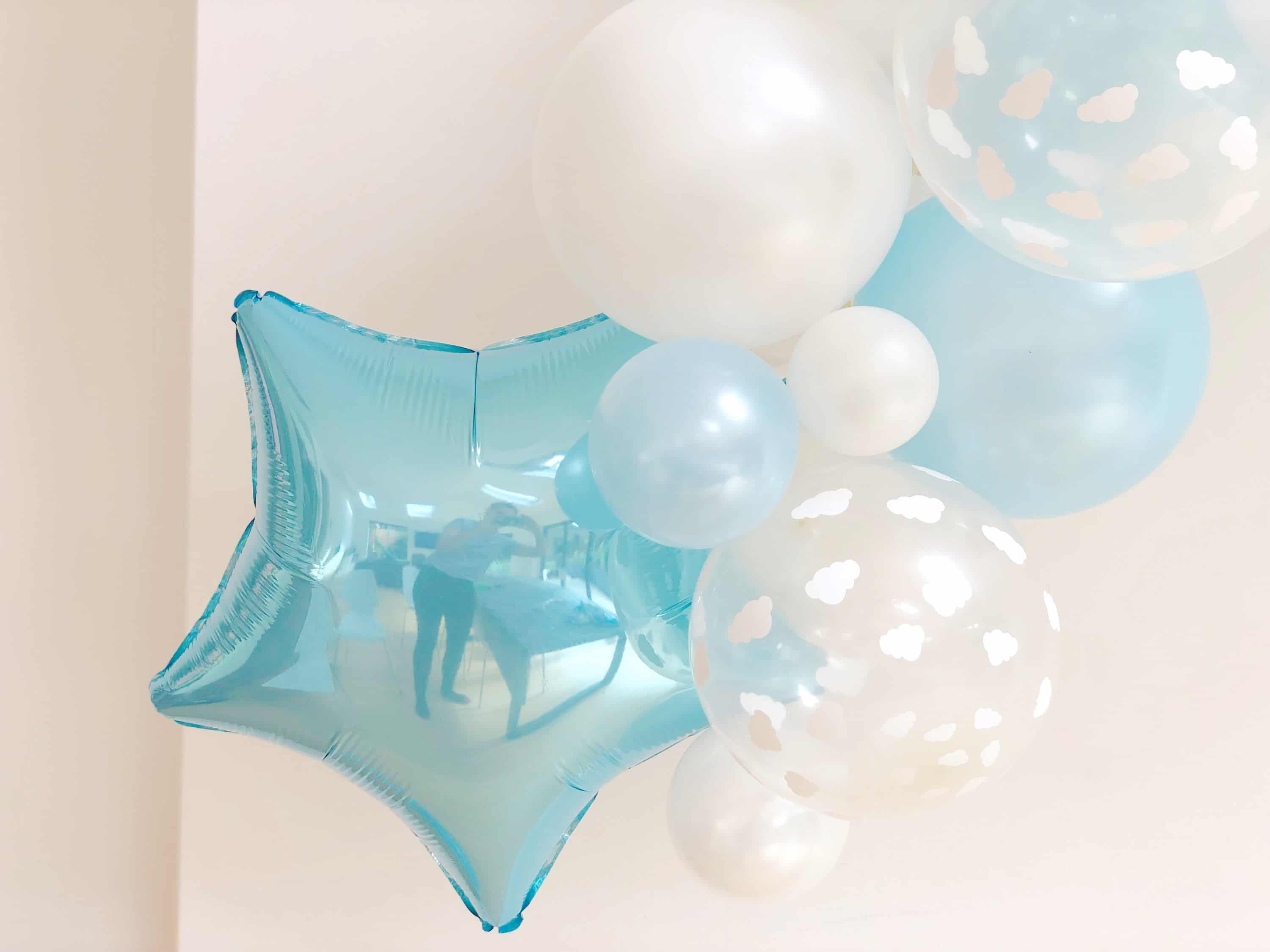 Boy Blue Foil Balloon and Garland Boy Blue Foil Balloon and Garland