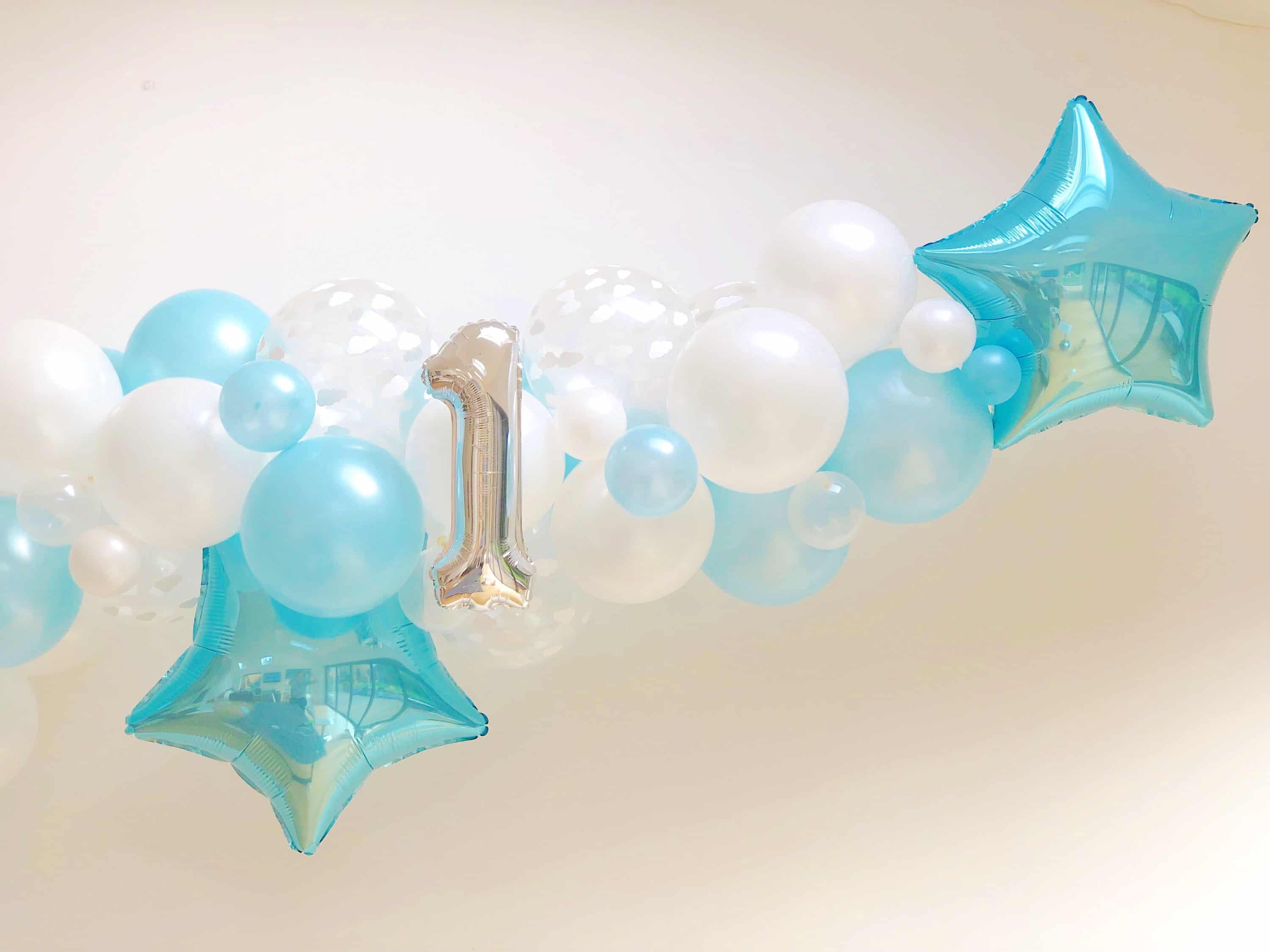 Boy Blue Foil Balloon and Garland Boy Blue Foil Balloon and Garland
