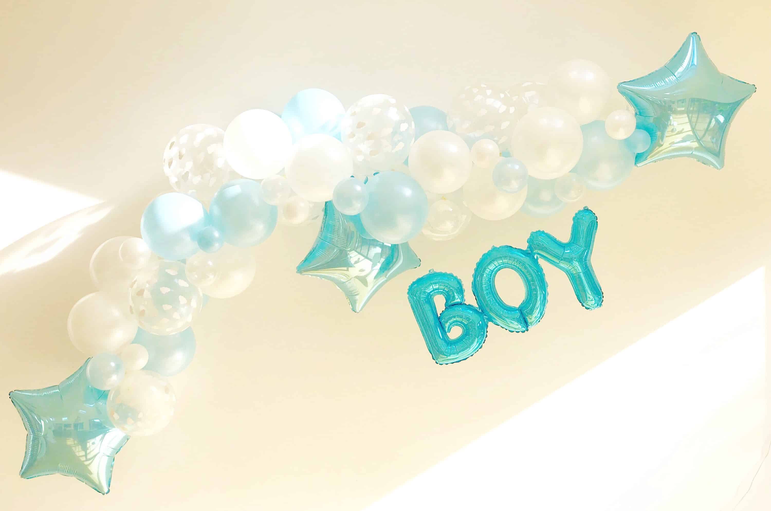 Boy Blue Foil Balloon and Garland Boy Blue Foil Balloon and Garland