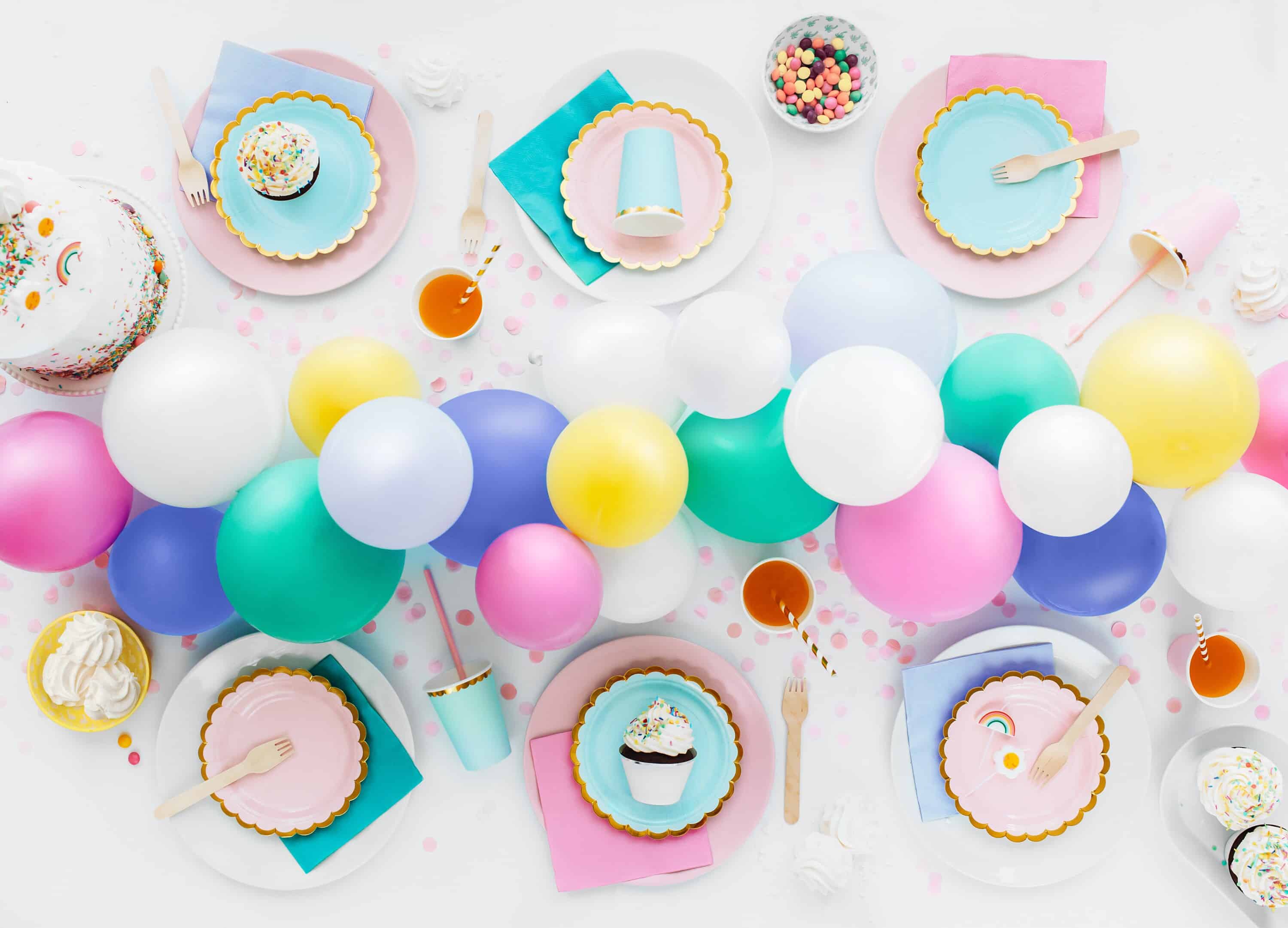 rainbow birthday candles Party Balloons