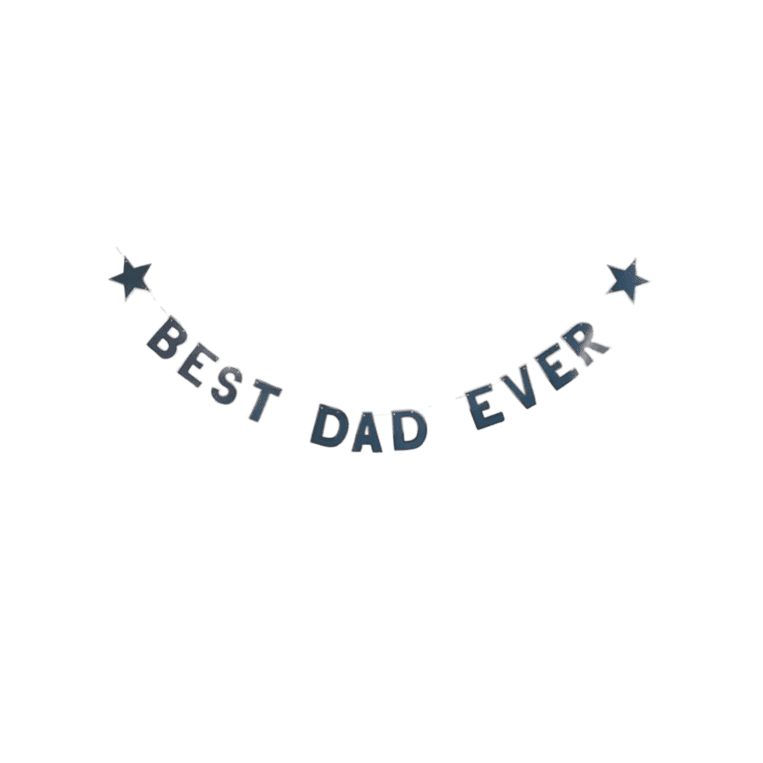 Best Dad Ever Navy Banner