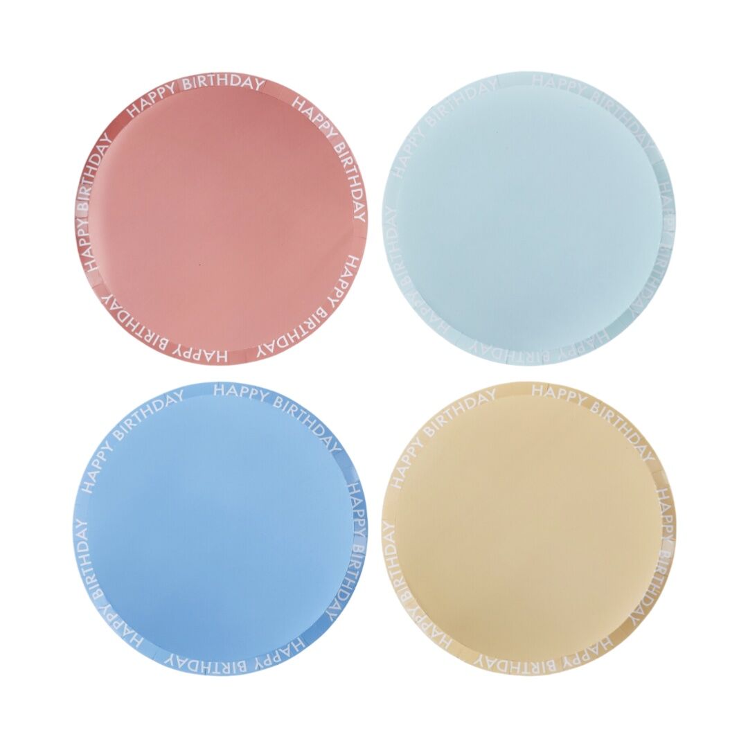 Eco-friendly Happy Birthday Paper Plates