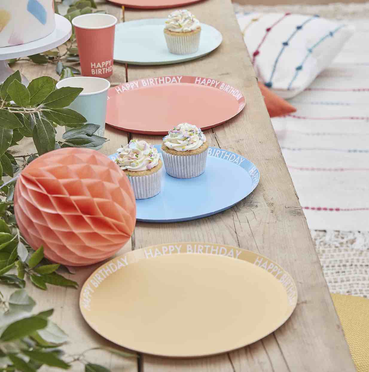 Eco-friendly Happy Birthday Paper Plates