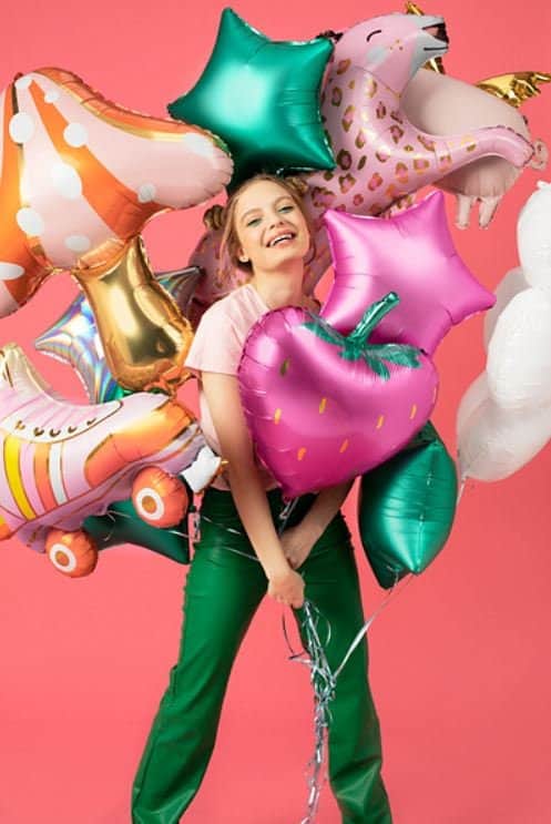 pink star foil balloon pink star foil balloon