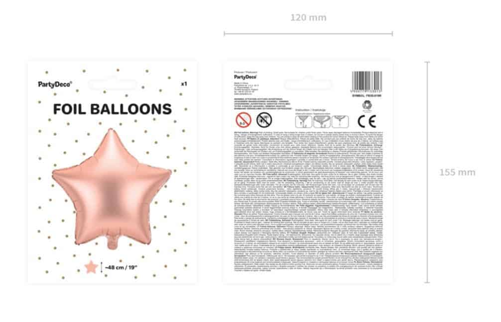 Rose Gold Star Foil Balloon Rose Gold Star Foil Balloon