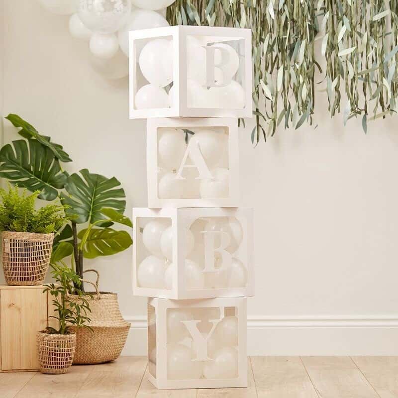 White Baby Blocks Boxes